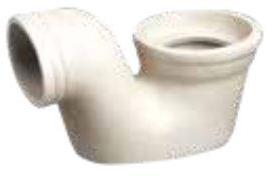 Ceramic Sanitary P Trap, Color : White