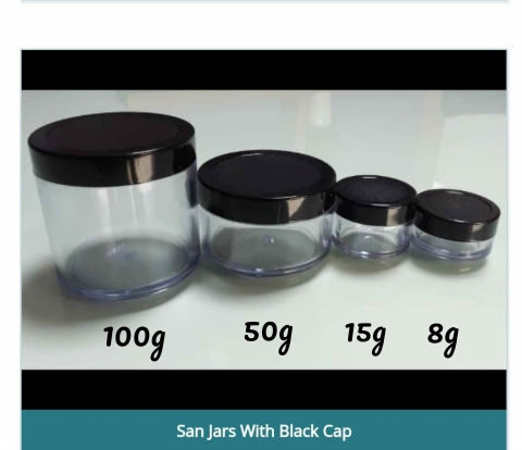 San Jar With Black Cap