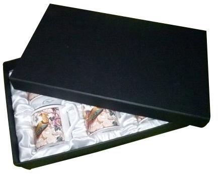 Rectangular Black Gift Box, Pattern : Plain