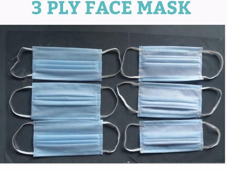 Disposable Face Mask, for Clinic, Clinical, Food Processing, Hospital, Laboratory, Pharmacy, Color : Blue