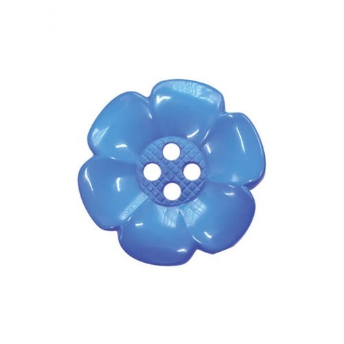 Flower Shape Nylon Buttons, Color : Blue