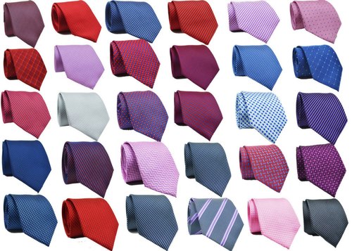 Woven Silk Necktie, Color : Blue, Red, Black Etc.