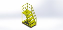 DTAE Mild steel Rolling Ladder, Color : Siemens Grey, Yellow, White, Black