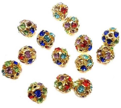 Beadsnfashion Rhinestone Beads, Color : Assorted