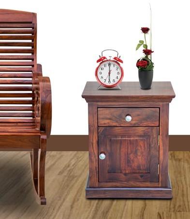 Furniselan Mahogany Bed Side Table