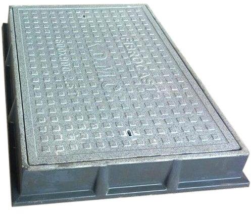 Polished FRP Rectangular Manhole Cover, for Construction, Color : Off-white Customize
