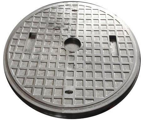 Polished FRP Round Manhole Cover, for Construction, Color : Off-white Customize