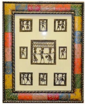 Dhokra Painting Decorative Wall Hanging, for Home Decoration