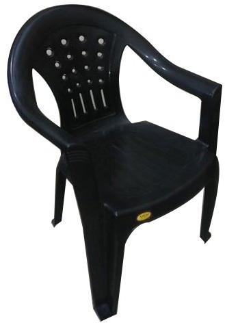 Amar Polymers Plastic Garden Chair, Color : Black