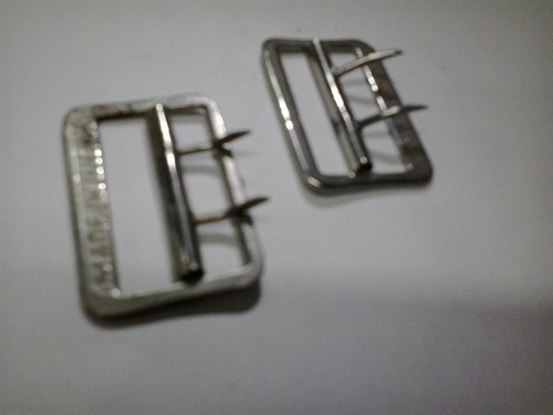  Steel Double Pin Buckle, Color : Silver