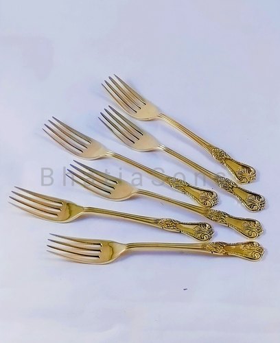 Ansh Brass Fork Set, for Party