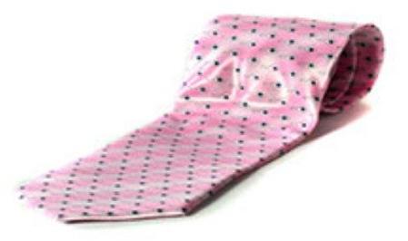 Dot Printed Woven Silk Tie, Color : Pink