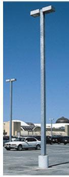 Square Pipe Street Light Pole, Color : Silver