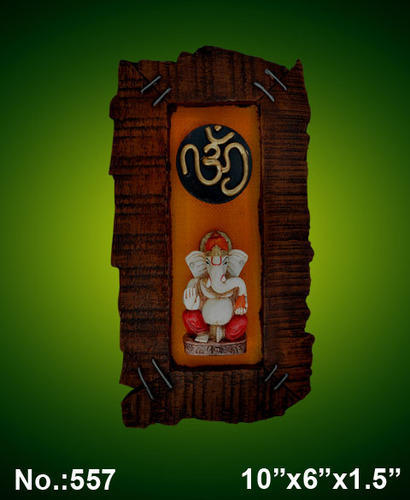 Fiber Ganesha Wall Hanging, Shape : Rectangular