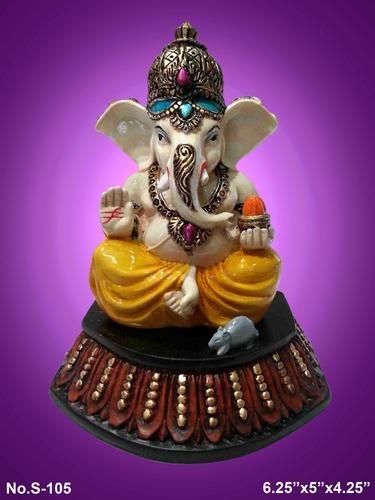 Shriji Fiber Sitting Ganesh Statue, for Home Decor