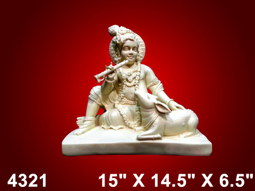 Shriji Lord Krishna Ivory Statue, Size : 27 X 6.5 X 3.5 Inch
