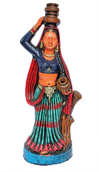 Polished Terracotta Lady Statue, for Garden, Home, Size : 4feet, 6feet, 8feet