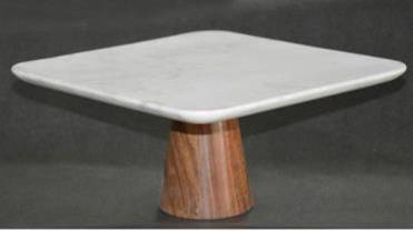 Marble Cake Stand, Color : White