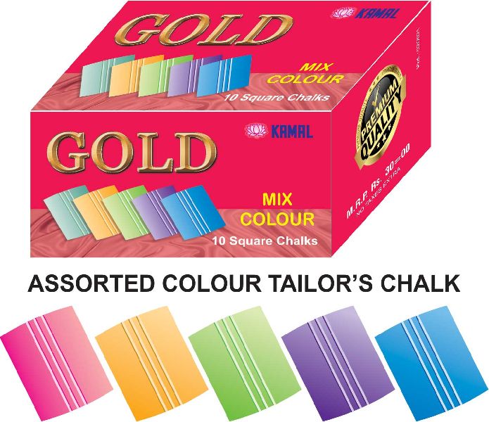 Gold Tailors Chalk Assorted Colour, Length : 42 mm