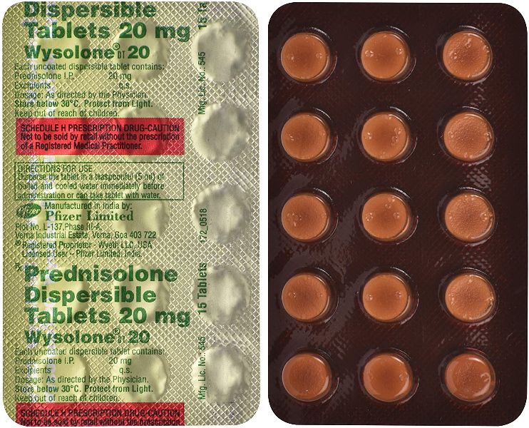 Prednisolone Wysolone 20mg Tablets