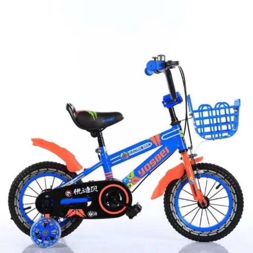 14 Inch Blue & Orange Kids Bicycle