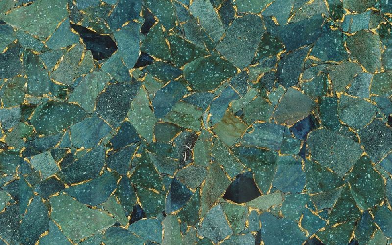Green Jasper Semi Precious Stone Slab