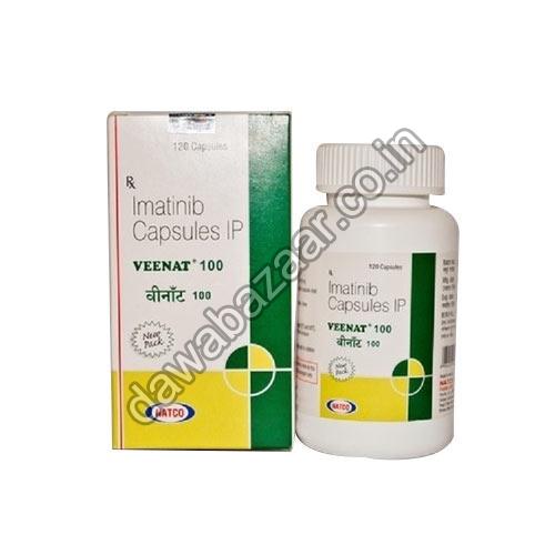 Veenat Imatinib 100mg Capsules, for Hospital, Packaging Type : Carton Box