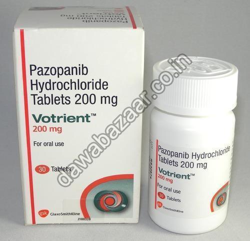 Pazopanib Hydrochloride 200mg Tablets, Packaging Type : Carton Box