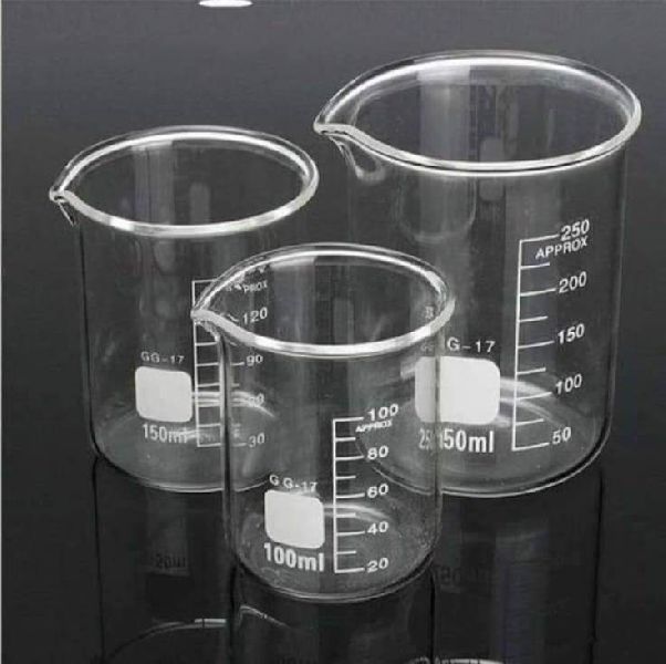 Glass Beakers, for Chemical Use, Lab Use, Feature : Dustproof, Heat Resistance, Light Weight, Perfect Shape