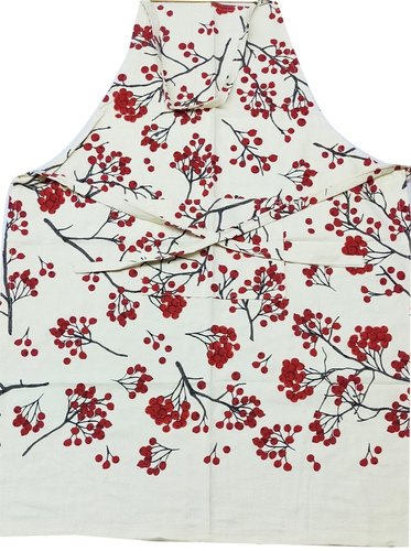 Printed Cotton Apron, for Cooking, Size : Standard