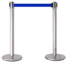 Stainless Steel Queue Manager, for Crowd Control, Belt Length : Up To 7 Feet