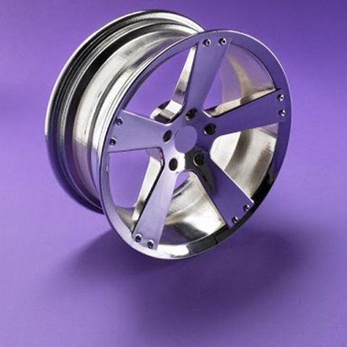 Aluminum Chrome Plating Wheel, Color : Silver
