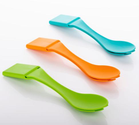 Plastic 2 in 1 Spoon, Length : 6 Inch, 5 Inch