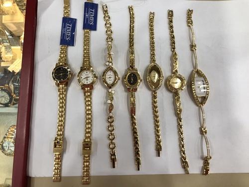 Times Metal Gold Plated Female Watches, Display Type : Analog