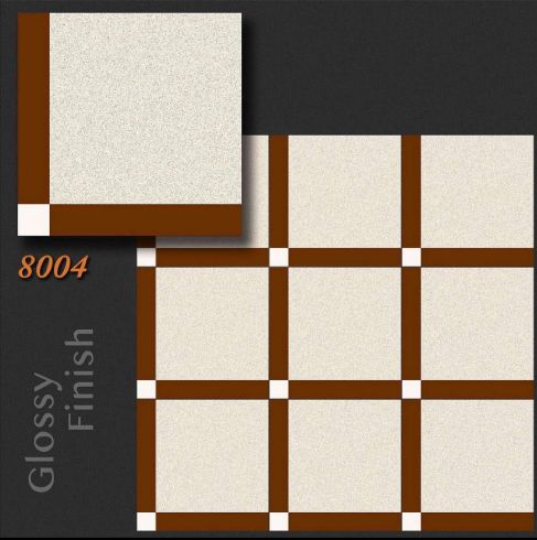 8004 Glossy Finish Porcelain Tiles, Packaging Type : Carton Box, Wooden Box, Cardboard Box