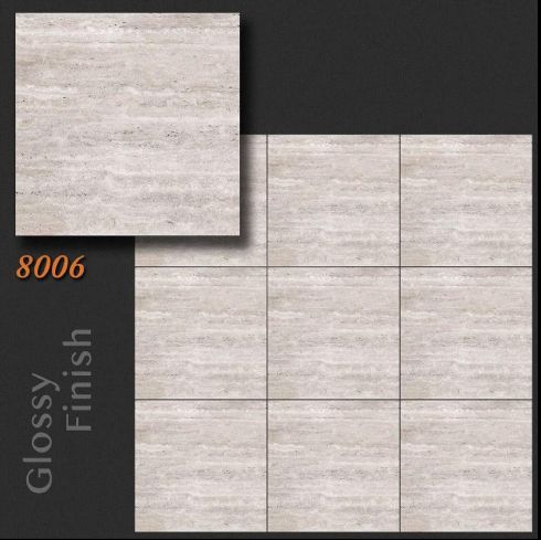 Rectangular 8006 Glossy Finish Porcelain Tiles, Size : 600x600mm