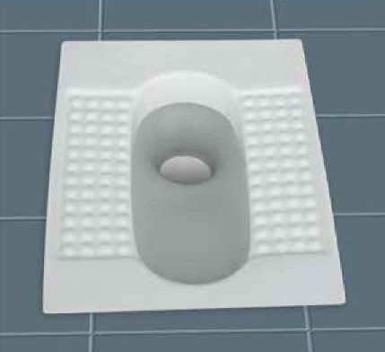 Ceramic Aqua Squat Pan, for Toilet Use, Size : Standard