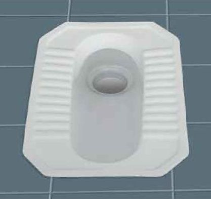 Ceramic M.D. Squat Pan, for Toilet Use, Size : Standard