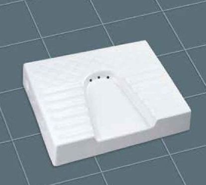 Polished Ceramic Squatting Urinal Pan, Shape : Rectangular, Square
