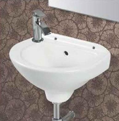 White Wall Mounted Wash Basin, Size : 12x9 Inch