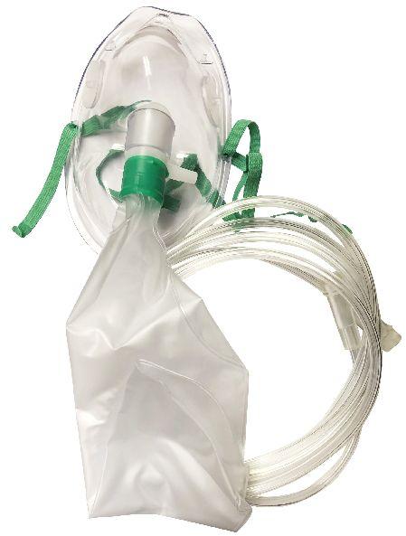 Plastic Non Rebreather Oxygen Mask, for Anesthesia, Hospital, Pattern : Elastic Headloop