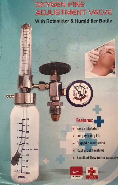 Stainless Steel Oxygen Fine Adjustment Valve, for Hospital