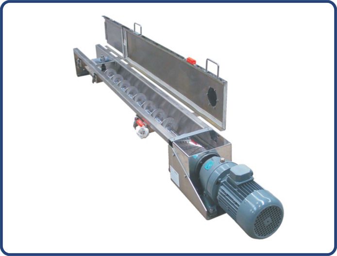 Stainless Steel Screw Conveyor, for Moving Goods, Rated Power : 1-3 KW
