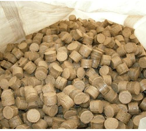Round Sawdust Briquettes, for Industrial, Color : Brown