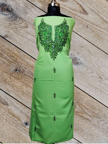 Green Embroidered Kashmiri Summer Suit