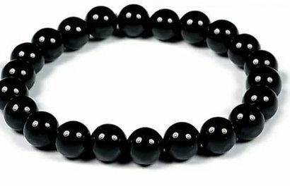 Black Tourmaline gemstone  beads Bracelet