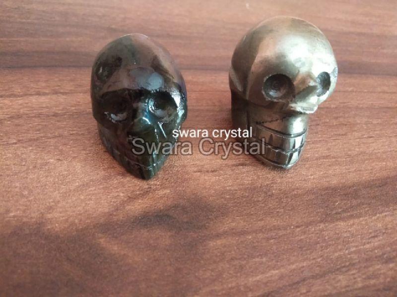 Golden Pyrite Skull