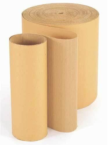 Plain Kraft Paper corrugated roll, Color : Brown