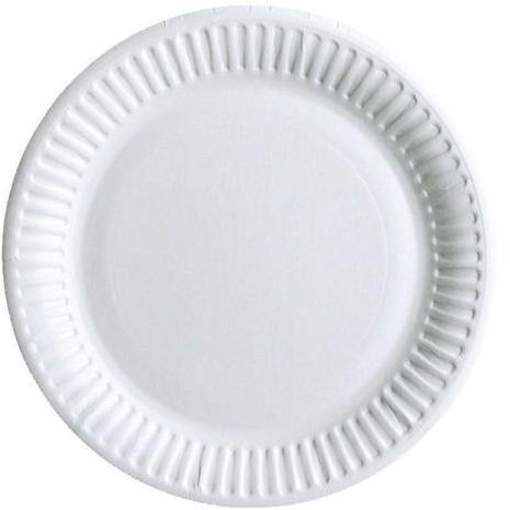 Round White Paper Plate, for Event, Nasta, Party, Snacks, Utility Dishes, Size : Multisizes