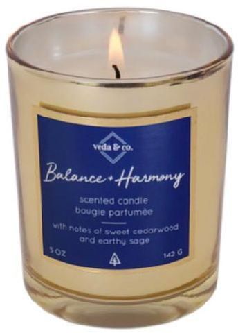 Balance and Harmony Gilded Glass Candle